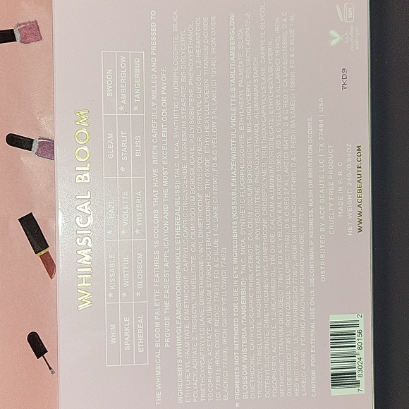 Ace Beaute Whimsical Bloom 15 Color Eyeshadow Palette BNIB - Picture 5 of 8